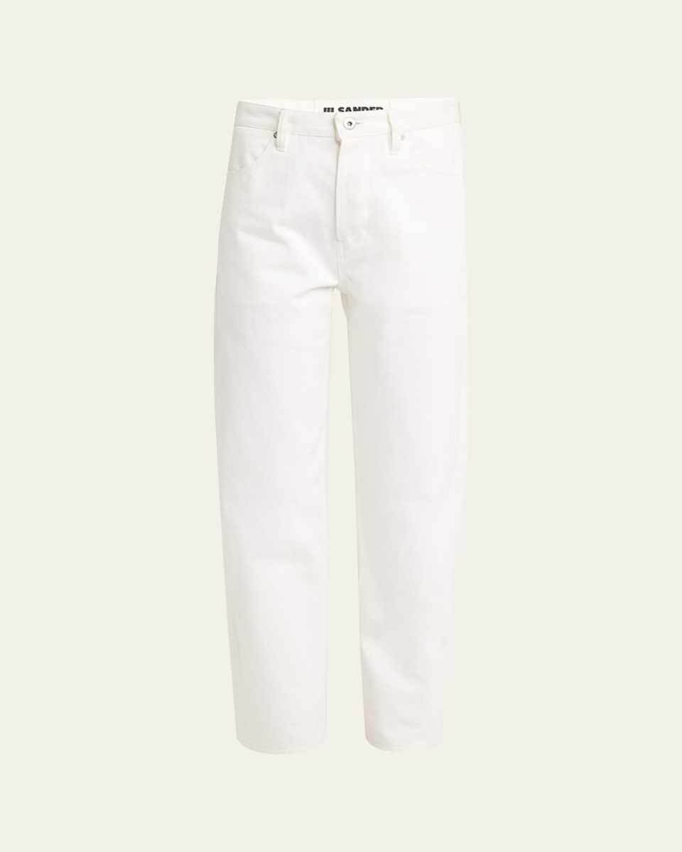 Straight Leg Denim Trousers